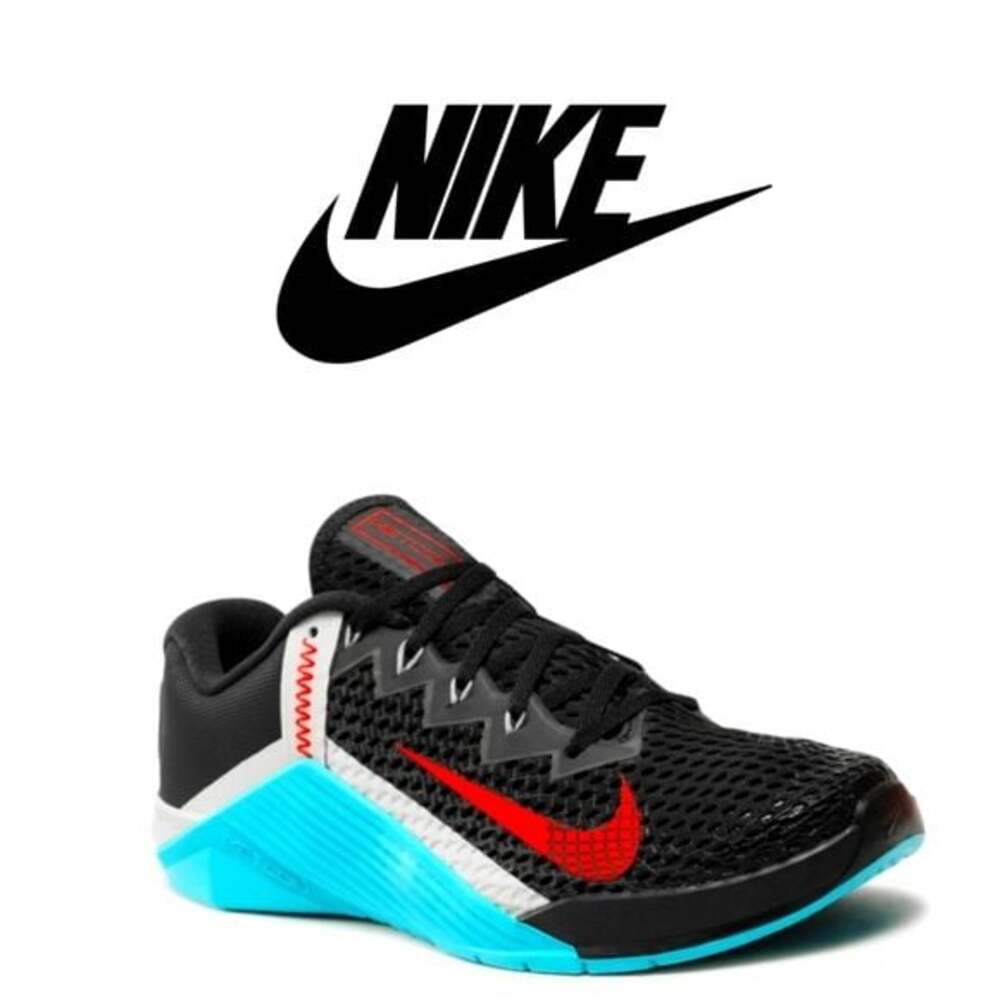 Nike Metcon 6  Training Shoes - Black/Light Blue Fury/Light/university Red